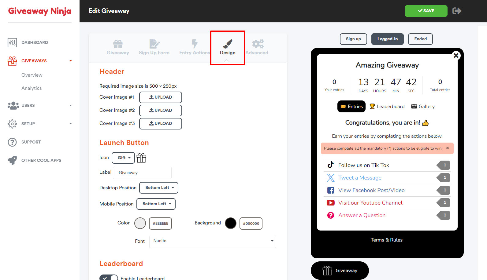 Giveaway Ninja • Giveaways - Giveaway Ninja
