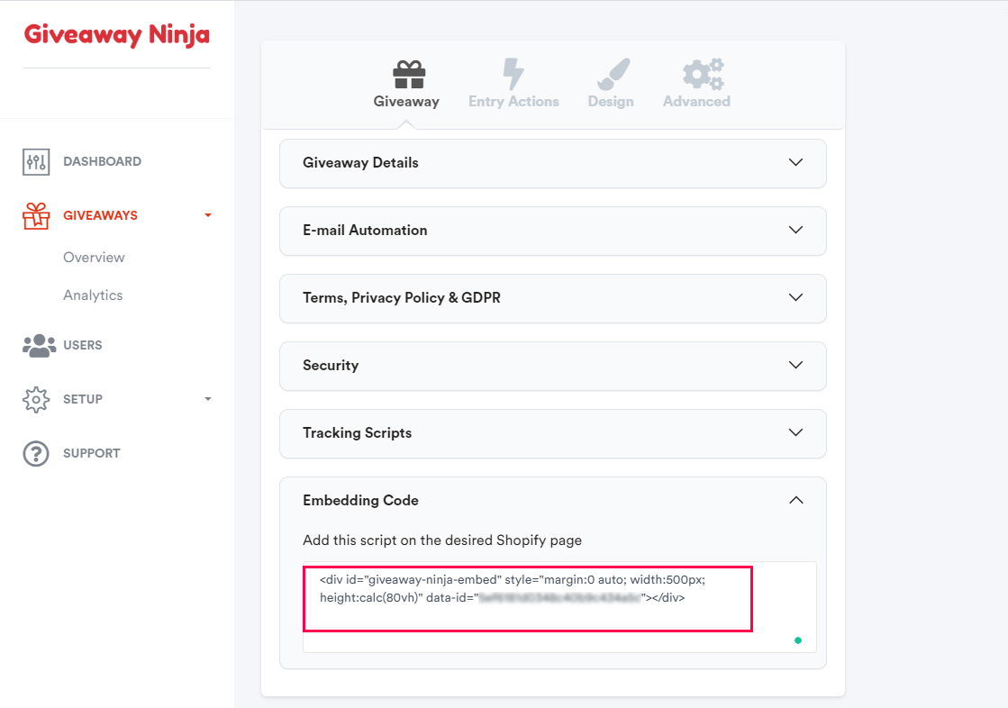 Giveaway Ninja Shopify App Store