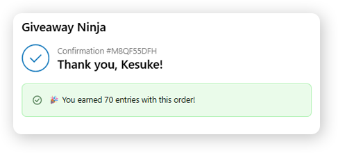 Shopify App Block - Thank You Confirmation